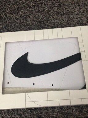 Nike White Wallet with Black Swoosh Accent